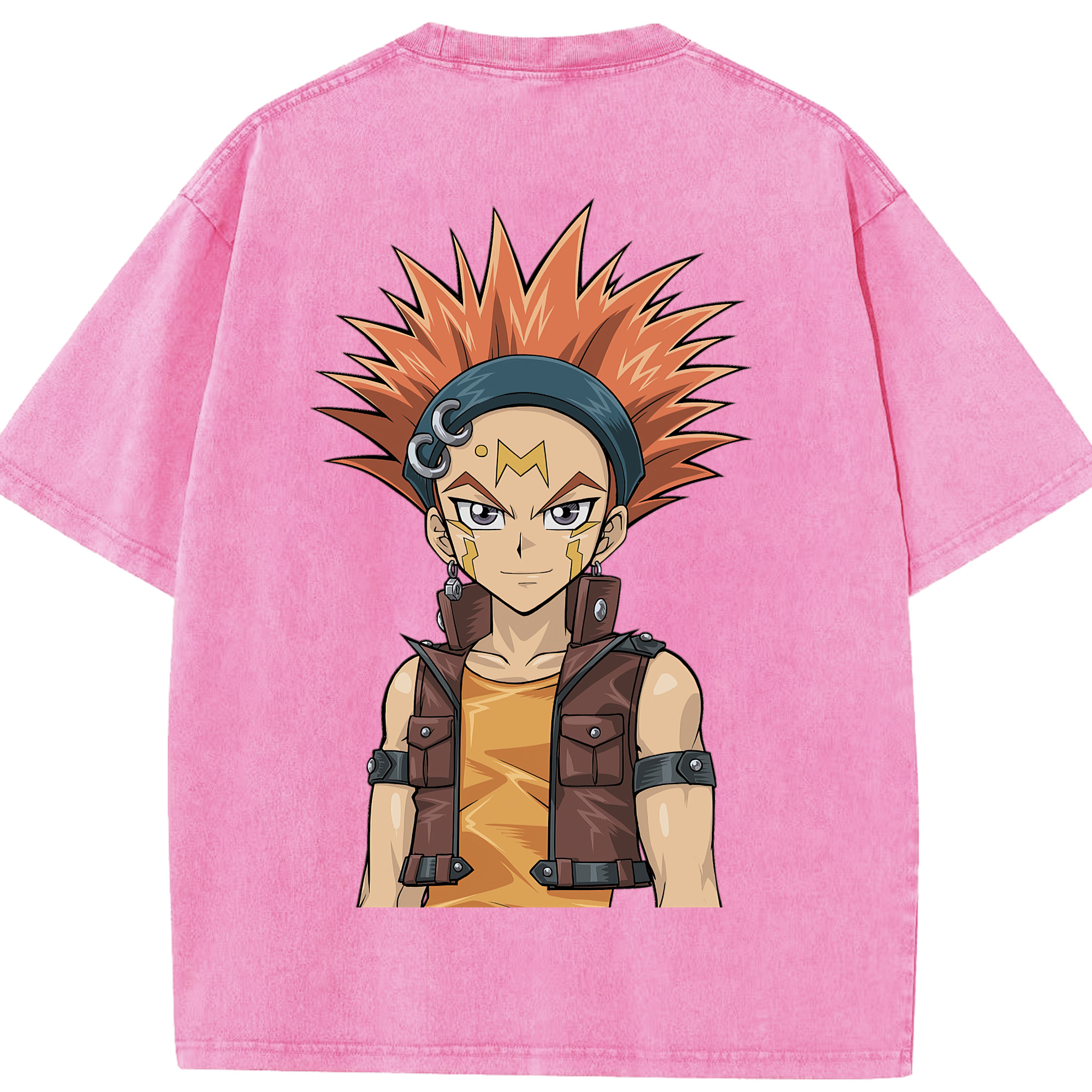 （画像用） 遊☆戯☆王 Yu-Gi-Oh! 綿100% ヴィンテージ風 半袖Tシャツ（背面プリント）